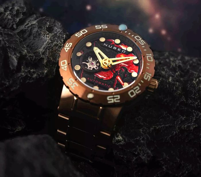 Nubeo - Authentic MARS Meteorite - Limited Edition - Automatic - GOLDEN ASH - Ingen mindstepris - Mænd - Ny