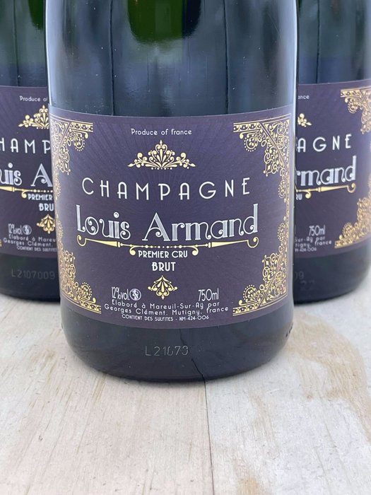 Louis Armand, Brut - Champagne Premier Cru - 6 Flasker (0,75 L)