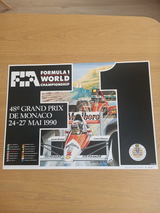 Grognet Graphic 90 - Formule 1 - Affiche Officielle Grand Prix Monaco 1990