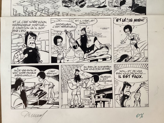 Renaud - 1 Original page - Platon, Torloche et Coquinette - 1982