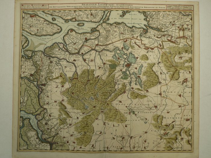 Europa - Holland / Breda / Bergen op Zoom / Willemstad / Oudenbosch; N. Visscher - Brabantiae Batavae pars occidentalis - 1681-1700