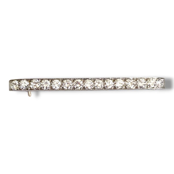 Broche Platin, Tiffany  Co Vintage Platinum  Diamonds Broche Pin 2,5 Carat -  2.50ct. tw. Diamant (Natur)