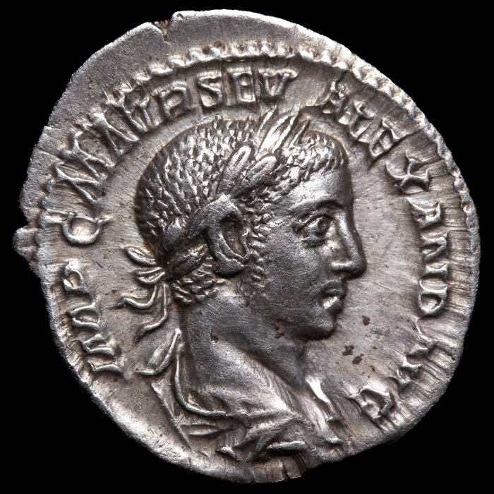 Romarriket. Severus Alexander (AD 222-235). Denarius Roma - VICTORIA AVG  (Ingen mindstepris)