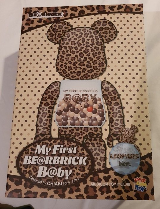 Medicom Toy Be@rbrick - 400%  100% Bearbrick set - My First Bearbrick Baby (Leopard)