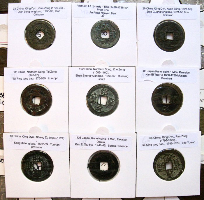 Asien. Extensive collection of 235+ various coins, 300 AD-2010 including GOLD  SILVER ones  (Ingen mindstepris)