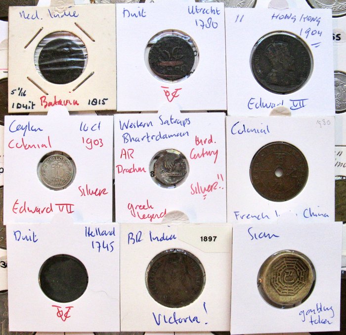 Asien. Extensive collection of 235+ various coins, 300 AD-2010 including GOLD  SILVER ones  (Ingen mindstepris)