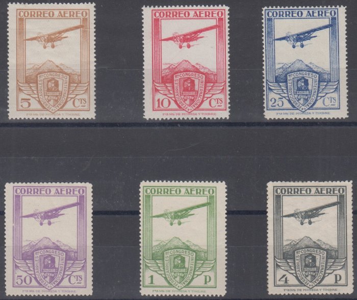 Spanien 1930 - Komplet serie. XI International Railway Congress. - Edifil 483/88