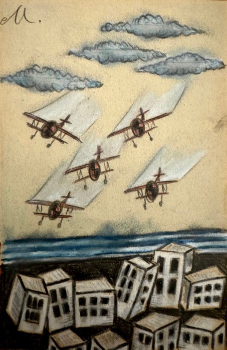 Michele Falanga (1865-1937) - Aeropittura (Futurismo)