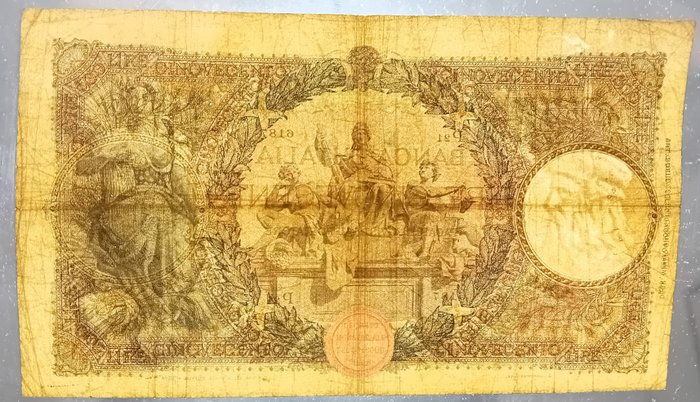 Italien. - 500 Lire 10/06/1922 "Mietitrice" (Decreto) - Gigante BI 28E