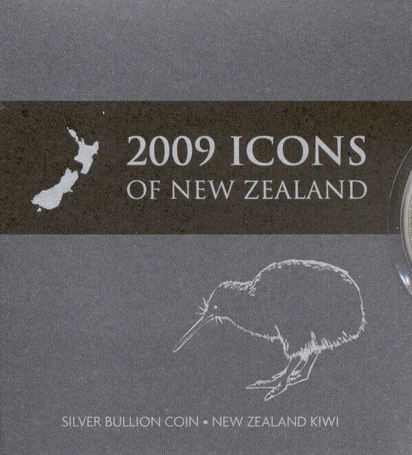 New Zealand. 1 Dollar 2009 "Kiwi", 1 Oz (.999)  (Ingen mindstepris)