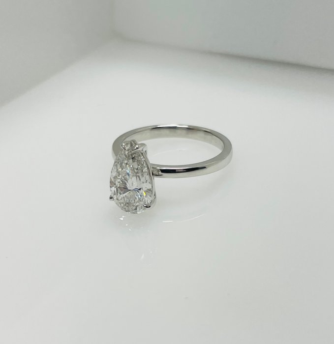 Forlovelsesring - 18 kraat Hvidguld -  2.11ct. tw. Diamant (Laboratoriedyrket)