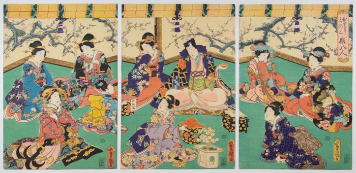 'Eight Princesses' ひとりとのこ姫八人 - Toyokuni III Utagawa (1786-1865) - Japan -  Meiji-perioden (1868-1912)