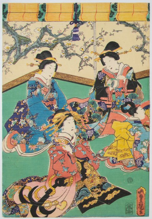 'Eight Princesses' ひとりとのこ姫八人 - Toyokuni III Utagawa (1786-1865) - Japan -  Meiji-perioden (1868-1912)