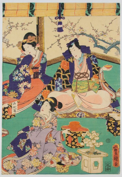 'Eight Princesses' ひとりとのこ姫八人 - Toyokuni III Utagawa (1786-1865) - Japan -  Meiji-perioden (1868-1912)