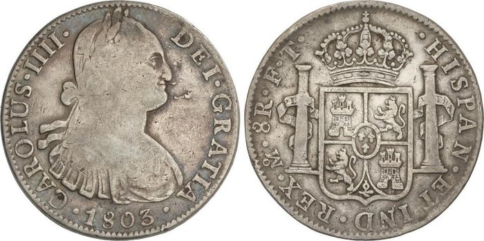 Spanien. Carlos IV. 8 Reales 1803 Mexico FT