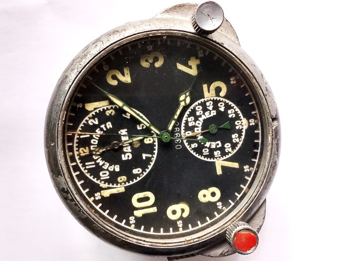 Ur - Chronograph MIG 29 Air Force URSS - Rusia -   Aluminium - 1940-1950