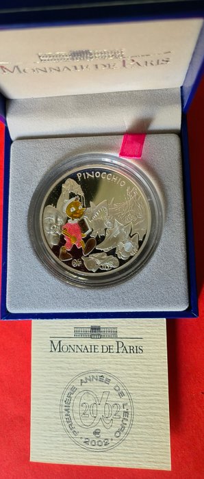 Frankrig. 1 1/2 Euro 2002 "Pinocchio" Proof  (Ingen mindstepris)