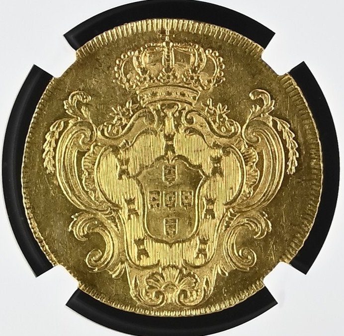 Portugal. D. Maria  D. Pedro III (1777-1786). Peça (6.400 Reis) 1780 - Lisboa - NGC - MS63 - Rara - Top Graded