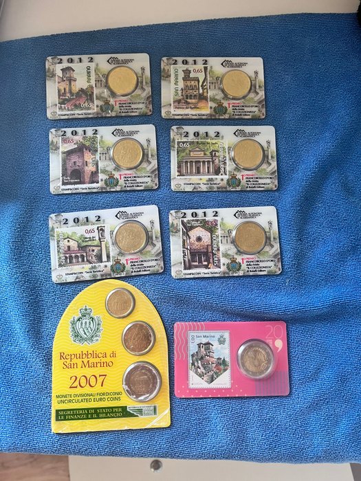 San Marino Coin Card 2007/2019 (6 items)  (Ingen mindstepris)