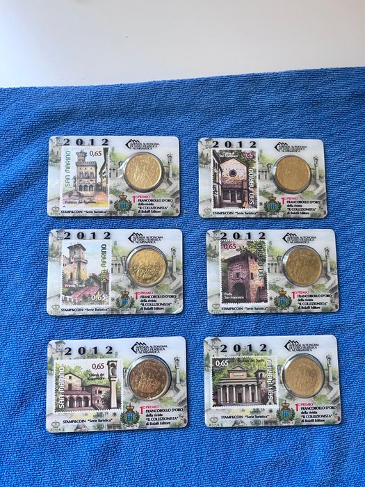 San Marino Coin Card 2007/2019 (6 items)  (Ingen mindstepris)