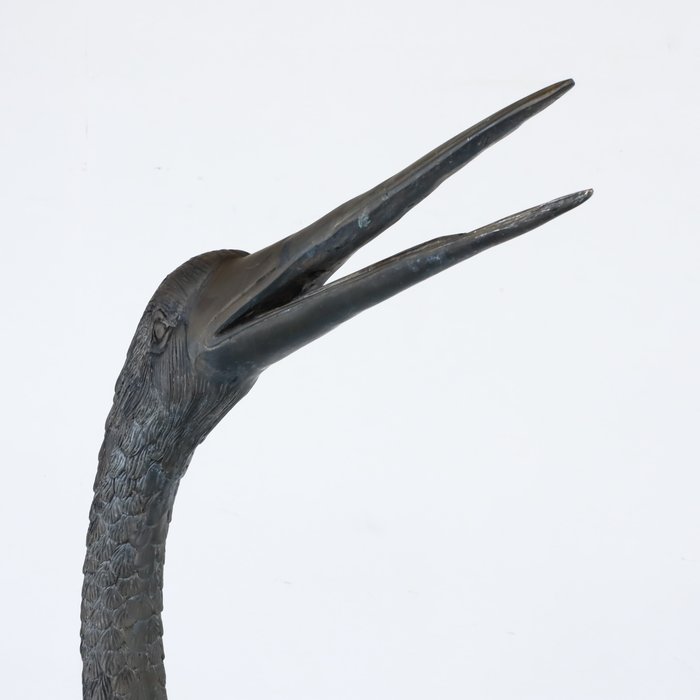 A Pair of Crane Statues - Statue Metal - Japan