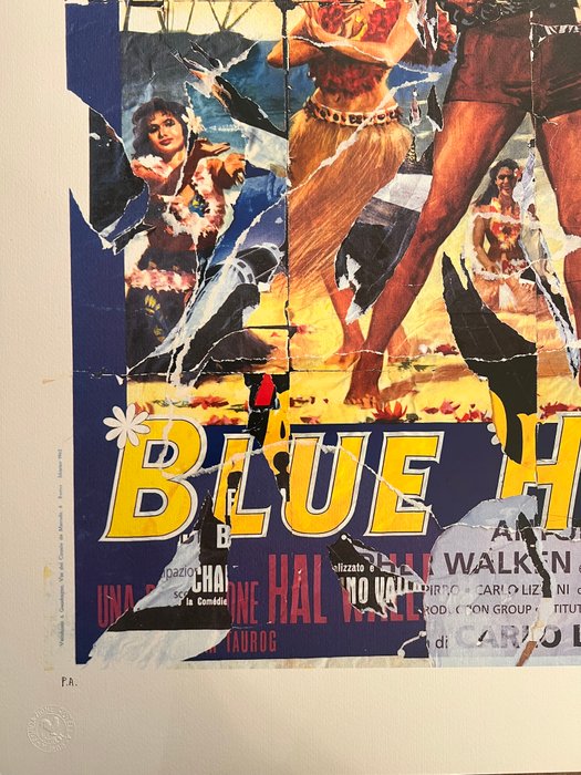 Mimmo Rotella (1918-2006) - Blue Hawaii