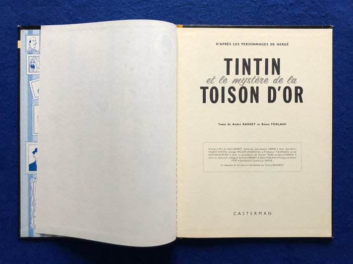 Tintin - Le Mystère de la Toison d'Or (B31bis) - 1 Album - Første franske udgave - 1962