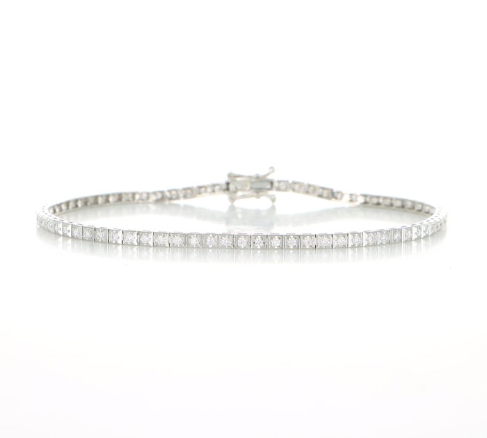 Ingen mindstepris - Armbånd - 18 kraat Hvidguld -  1.15ct. tw. Diamant (Natur)