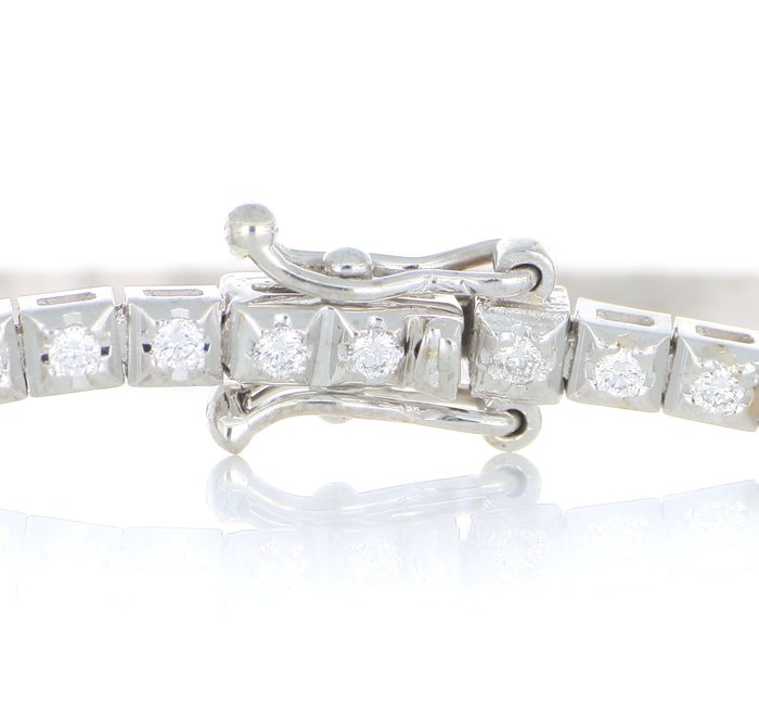 Ingen mindstepris - Armbånd - 18 kraat Hvidguld -  1.15ct. tw. Diamant (Natur)