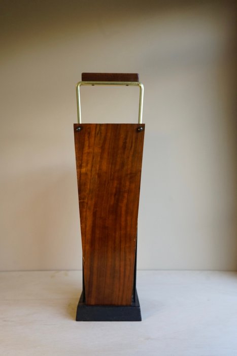 Paraplystativ/holder - Mid Century tysk messing og teak Paraply / vandrestav Stand