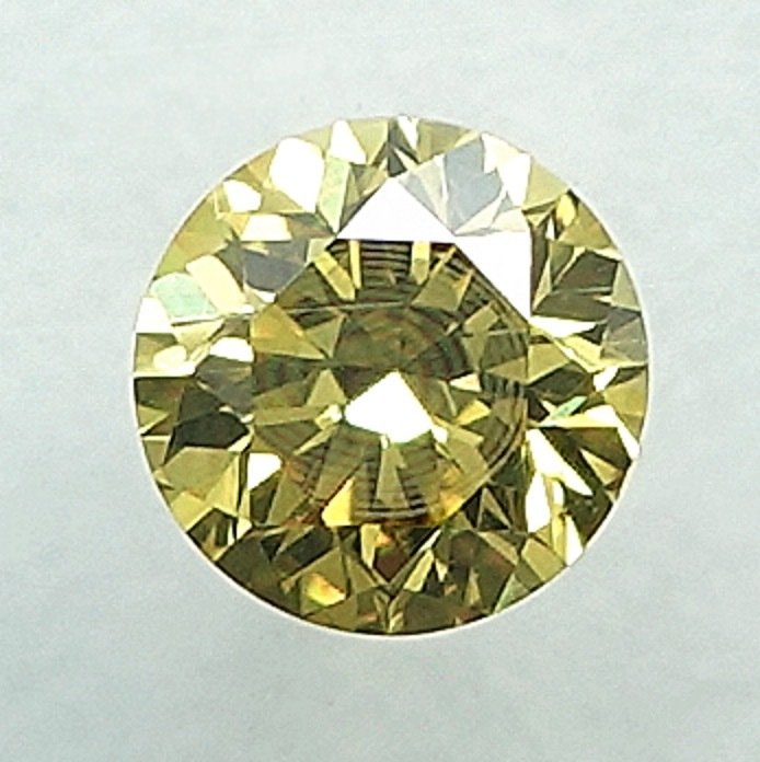 1 pcs Diamant  (Naturfarvet)  - 0.18 ct - Fancy intense Gul - VS2 - International Gemological Institute (IGI)