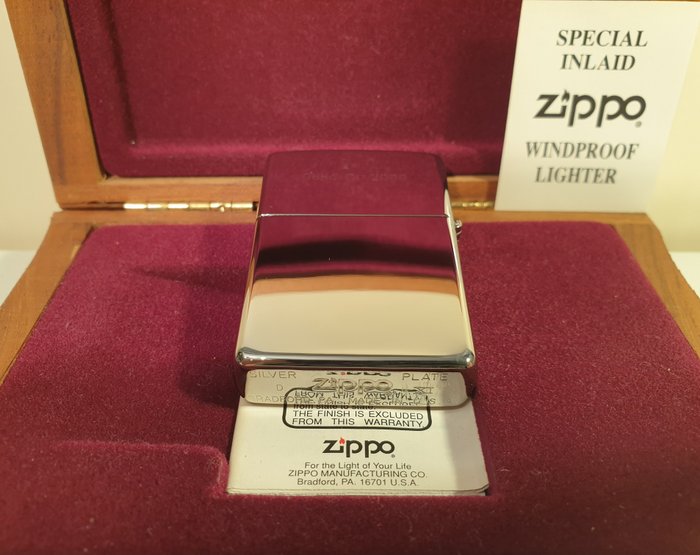 Zippo - Lighter - Forgyldt sølv, Forsølvet