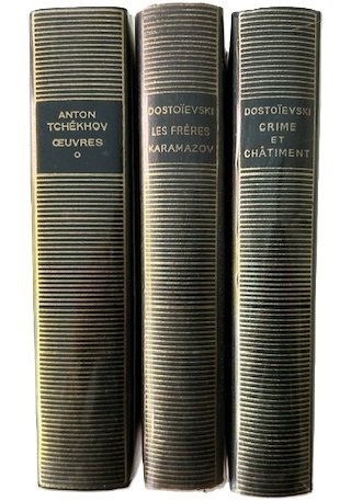 Dostoïevski  Anton Tchékhov - Lot de 3 volumes La Pléiade - 1950-1967