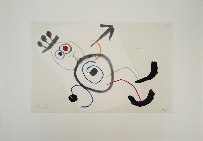 Joan Miro (1893-1983) - Personnage surréaliste