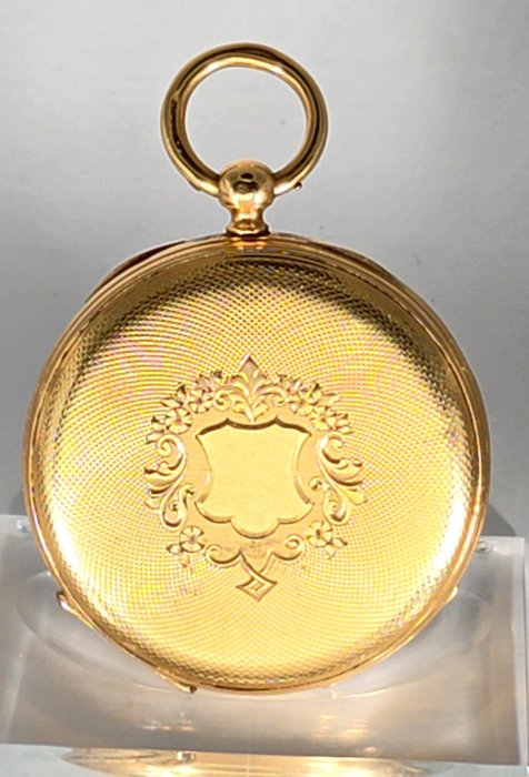 PF Raute - 18kt. Schmuck Taschenuhr - Feingravur - No Reserve Price - omkring 1870