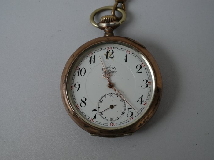 Perfecta - Große Herren Taschenuhr 800 Silber - 1901-1949