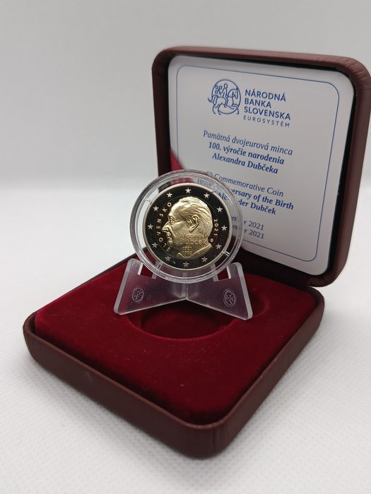 Slovakiet. 2 Euro 2021 "Alexander Dubcek" Proof