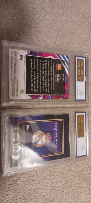 2020/21  21/22 Topps Chrome  Deco Lionel Messi  Cristiano Ronaldo MGC 10 - 2 Graded card