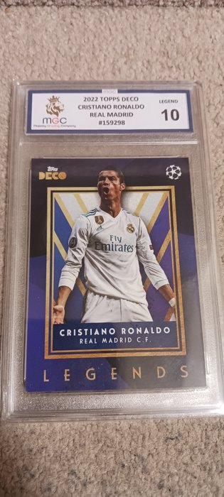 2020/21  21/22 Topps Chrome  Deco Lionel Messi  Cristiano Ronaldo MGC 10 - 2 Graded card