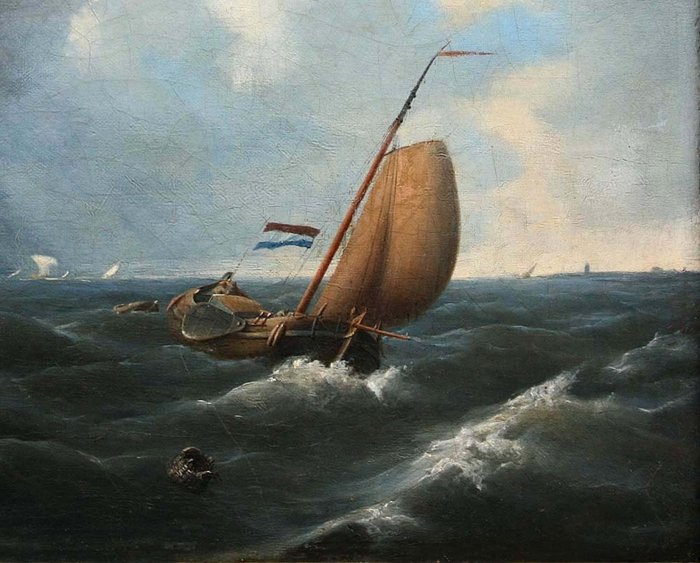 Johannes Hermanus Koekkoek (Dutch, 1778 - 1851) - Shipping in the perilous water