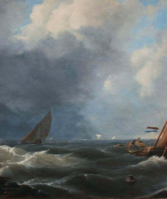 Johannes Hermanus Koekkoek (Dutch, 1778 - 1851) - Shipping in the perilous water