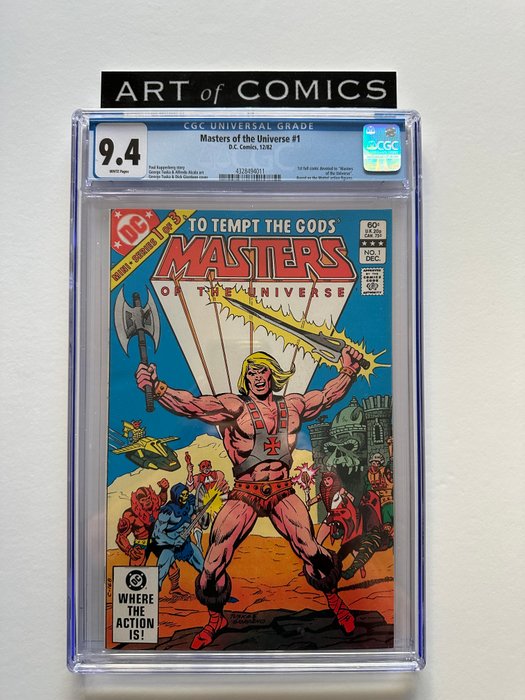 Masters Of The Universe #1 - 1st Full Comic Devoted to Masters - Based On Mattel Action Figures - CGC Graded 9.4 - Very High Grade!! - White Pages! - 1 Graded comic - Første udgave - 1982