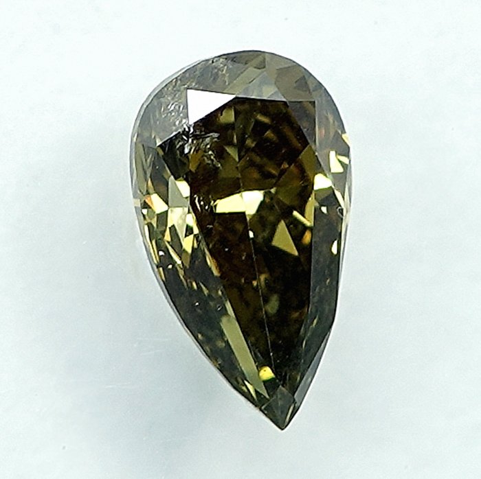 1 pcs Diamant  (Naturfarvet)  - 0.52 ct - Fancy deep Brunlig Gul - SI2 - International Gemological Institute (IGI)