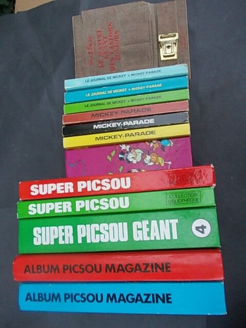 Super Picsou + Album Picsou Magazine + Mickey Parade + Manuel Géant des Castors Juniors - 13 Magasiner / Ringbind - Første udgave - 1974/1986