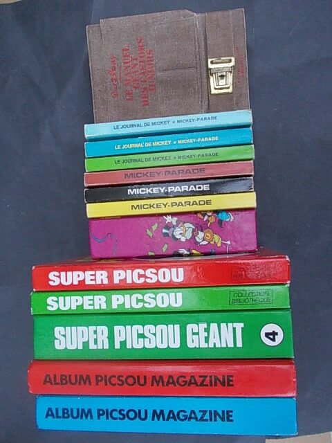 Super Picsou + Album Picsou Magazine + Mickey Parade + Manuel Géant des Castors Juniors - 13 Magasiner / Ringbind - Første udgave - 1974/1986