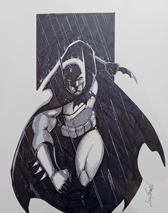 Livio Ramondelli - 1 Original drawing - Batman - Original Artwork + COA - Livio Ramondelli - 2019