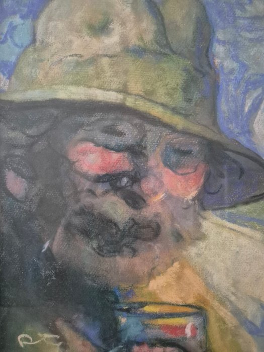 Louis Fortuney (1875-1951) - Homme au chapeau vert