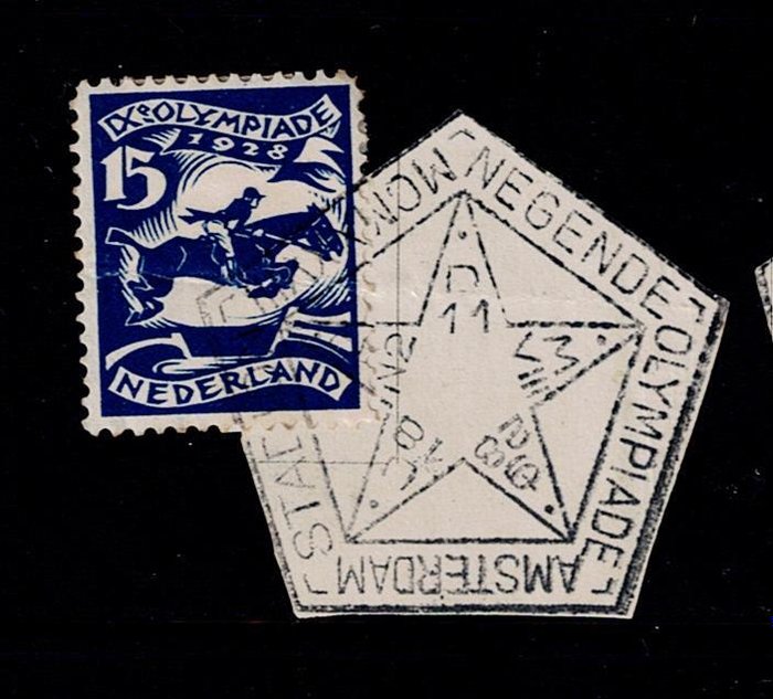 Holland 1928 - Olympiade i Amsterdam med stempel til særlige lejligheder - NVPH nr 212/218