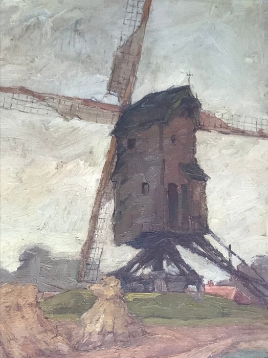 Prosper Bosteels (1881-1964) - Landschap met molen