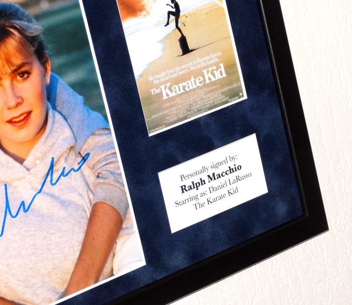 Karate Kid, the - Ralph Macchio (Daniel LaRusso, The Karate Kid) Premium Framed, signed, + Certificate of Authenticity